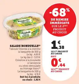Super U Salade bonduelle offre