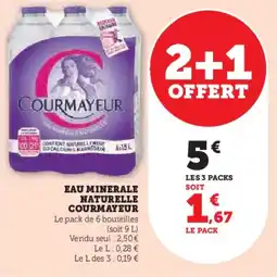 Super U Eau minerale naturelle courmayeur offre