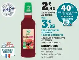 Super U Sirop u bio offre