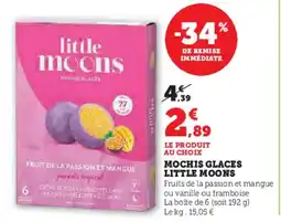 Super U Mochis glaces little moons offre