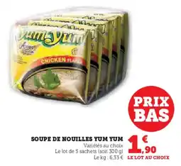 Super U Soupe de nouilles yum yum offre