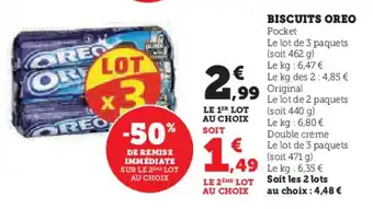 Super U Biscuits oreo offre