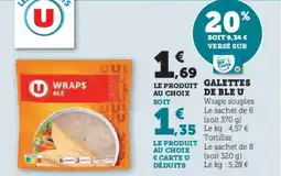 Super U Galettes de ble u offre