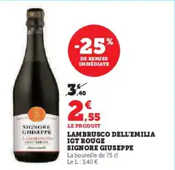 Super U Lambrusco dell'emilia igt rouge signore giuseppe offre