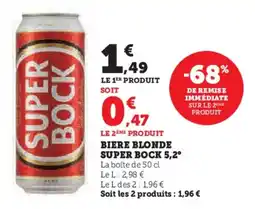 Super U Biere blonde super bock 5,2° offre