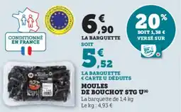 Super U Moules de bouchot stg u offre
