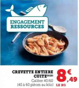 Super U Crevette entiere cuite offre