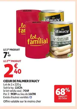 Auchan D'AUCY Cœur de palmier offre