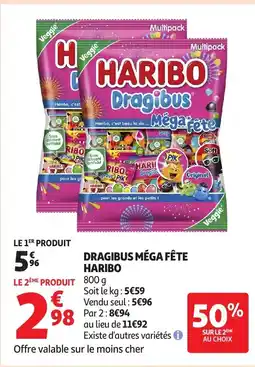 Auchan HARIBO Dragibus méga fête offre