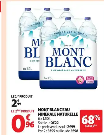 Auchan MONT BLANC Eau minérale naturelle offre