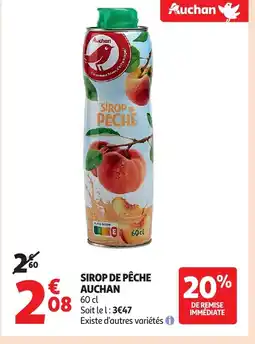 Auchan AUCHAN Sirop de pêche offre