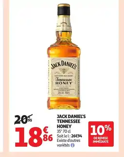 Auchan JACK DANIEL'S Tennessee honey offre