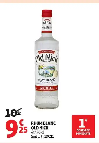 Auchan OLD NICK Rhum blanc offre