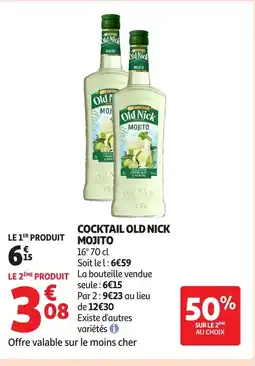 Auchan Cocktail old nick mojito offre