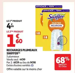 Auchan SWIFFER Recharges plumeaux offre