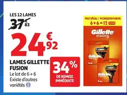 Auchan Lames gillette fusion offre