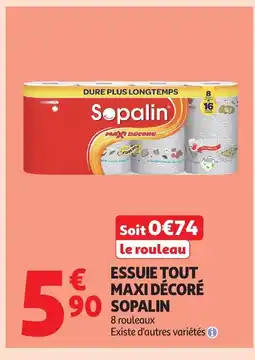 Auchan SOPALIN Essuie tout maxi décoré offre