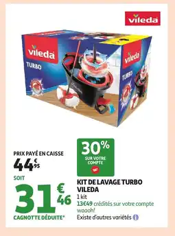 Auchan VILEDA Kit de lavage turbo offre