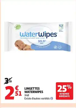 Auchan WATERWIPES Lingettes offre