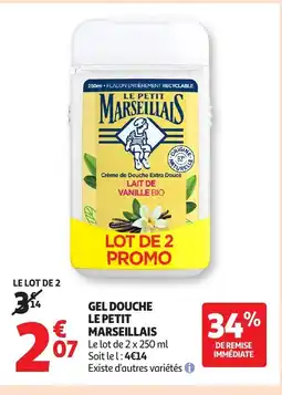 Auchan LE PETIT MARSEILLAIS Gel douche offre
