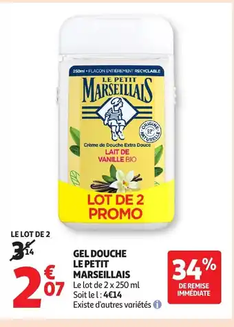 Auchan LE PETIT MARSEILLAIS Gel douche offre