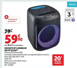 Auchan Enceinte bt lumineuse qilive q1262 offre