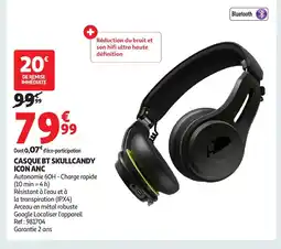 Auchan Casque bt skullcandy icon anc offre