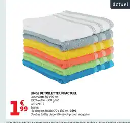 Auchan ACTUEL Linge de toilette offre