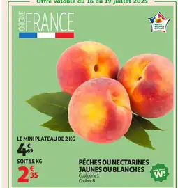 Auchan Pêches ou nectarines jaunes ou blanches offre
