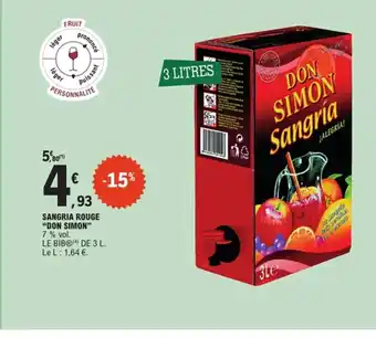 E.Leclerc DON SIMON Sangria rouge offre