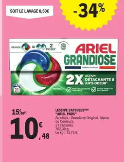 E.Leclerc ARIEL PODS Lessive pods offre