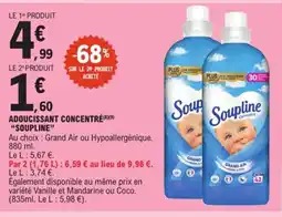 E.Leclerc SOUPLINE Adoucissant concentré offre