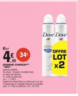 E.Leclerc DOVE Déodorant atomiseur offre