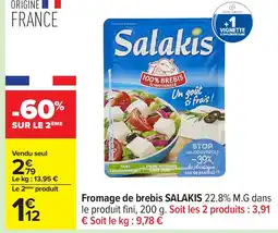 Carrefour SALAKIS Fromage de brebis offre