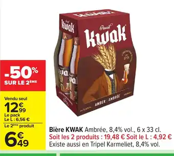 Carrefour KWAK Bière offre