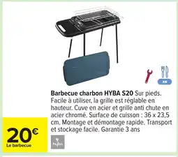 Carrefour Barbecue charbon HYBA S20 offre