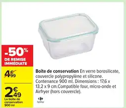 Carrefour Boîte de conservation offre
