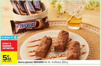 Carrefour SNICKERS Barres glacées offre