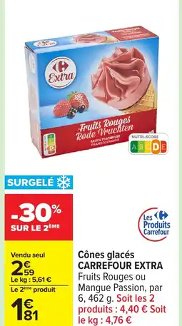 Carrefour CARREFOUR EXTRA Cônes glacés offre