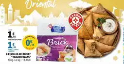 E.Leclerc 8 FEUILLES DE BRICK TABLIER BLANC offre