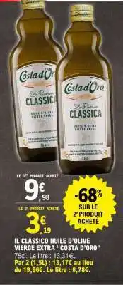 E.Leclerc IL CLASSICO HUILE D'OLIVE VIERGE EXTRA “COSTA D’ORO” offre