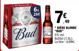 E.Leclerc Bière Blonde 'Bud' offre