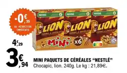 E.Leclerc MINI PAQUETS DE CÉRÉALES “NESTLÉ” offre