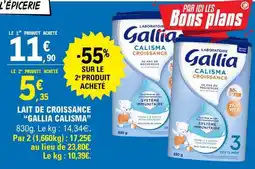 E.Leclerc Lait de Croissance 'Gallia Calisma' offre