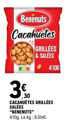 E.Leclerc Cacahuètes Grillées & Salées Benenuts offre