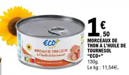 E.Leclerc Morceaux de thon à l'huile de tournesol 'Eco+' offre
