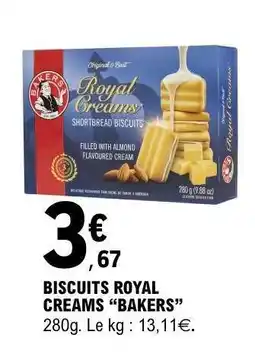 E.Leclerc BISCUITS ROYAL CREAMS “BAKERS” offre
