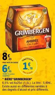 E.Leclerc BIÈRE GRIMBERGEN offre