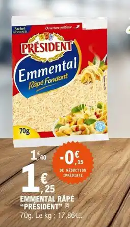 E.Leclerc Emmental Râpé Président offre