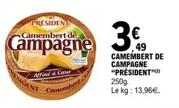 E.Leclerc Camembert De Campagne President offre